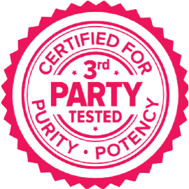 certified for purity potency (3rd PARTY tested)