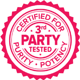 certified for purity potency (3rd PARTY tested)